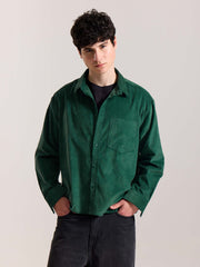 Forest Green Corduroy Oversized Shirt